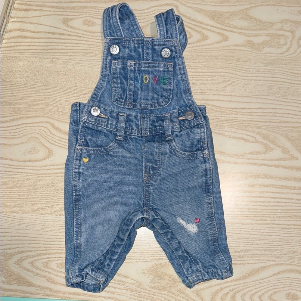 FREE SHIPPING Old Navy Denim Kids Overalls with Embroidered Details